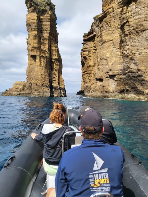 Full Day: Sailing tour with lunch & snorkeling included. - Entering the Vila Franca Islet