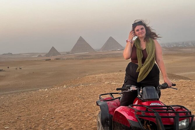 Giza Pyramids , ATV Ride , Felucca Sailing , Khan El Khalili - The western panorama and the value of several angles