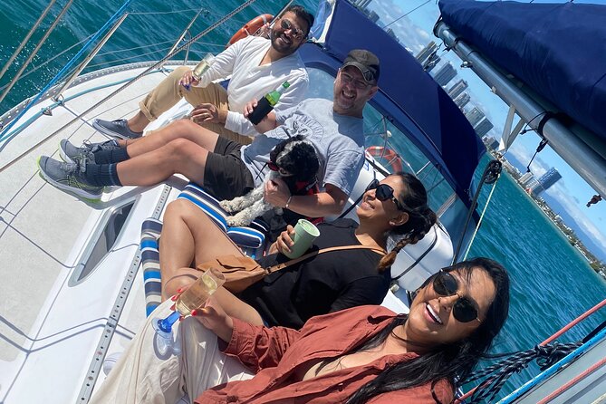 Gold Coast Breakfast Sailing Cruise with Croissants & Sparkling - The people make the small boat work