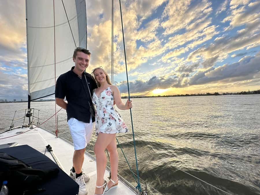 Gold Coast Private Sunset Sailing Charter w/ dinner & drinks - A sunset designed for the deck