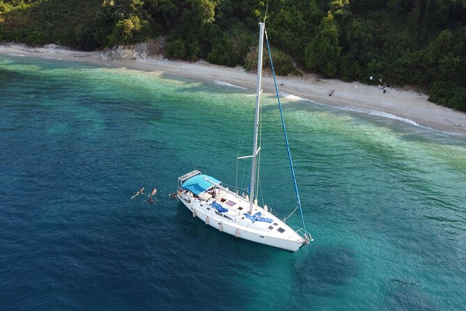 Guided Sailing Yacht Trip in Corfu Island - Gialiskari near Agni Beach: the main swimming stop