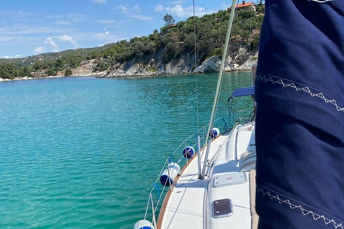 Half Day Cruise on a Sailing Yacht in Corfu Island - Drinks, fruit, and a relaxed deck routine