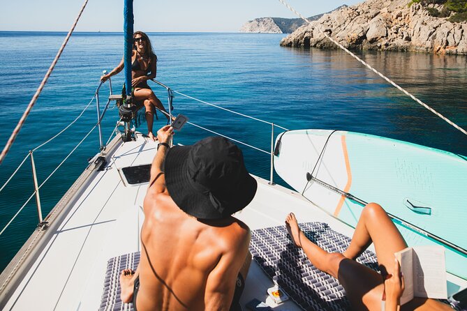 Half Day Private Sailboat around Ibiza's Coves - The return to Cala Jondal