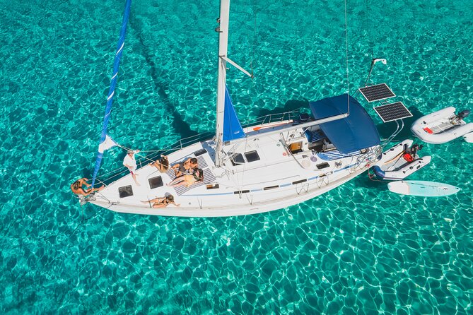 Half Day Private Sailboat around Ibiza's Coves - Leaving Cala Jondal after the 15-minute briefing