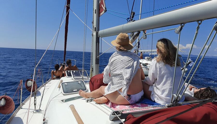 Halkidiki: 7 Hours Private Cruise with Sailing Boat - Finding Marina Miraggio and boarding Alkyoni