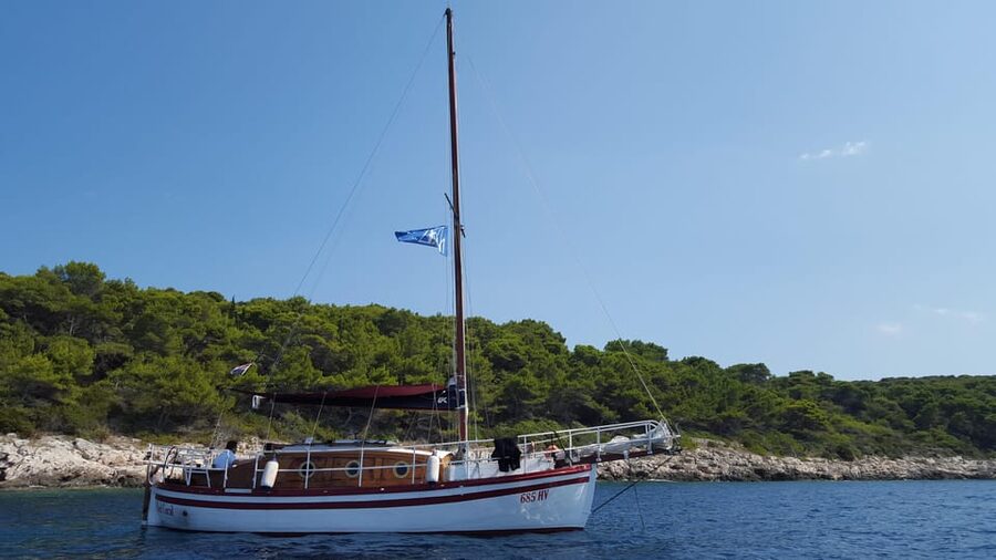 Hvar: Pakleni Islands Sailing Tour with Brunch - Stop three: homemade brunch on the wooden deck