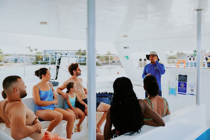 Iconic Aruba Sail and Snorkel Experience - A roomy catamaran with a party-friendly mood