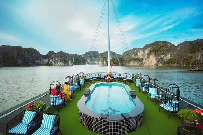 JADE SAILS Best Luxury Day Cruise Visit Ha Long Bay & Lan Ha Bay - Dark and Bright Cave by local rowing boat