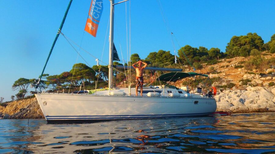 Kassandra: Sunset Sailing Boat Tour of Secluded Coves - A quiet cove instead of another crowded beach