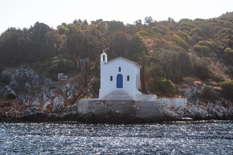 Kefalonia: Private Sailing Cruise with Local Lunch & Snacks - Koutsoupia Beach starts the swimming