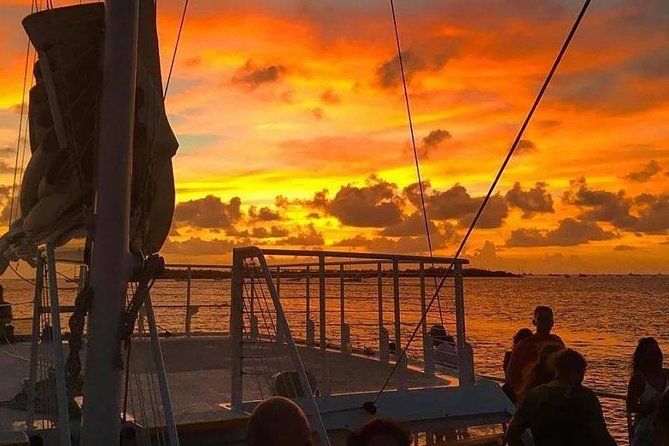 Key West Rum and Reggae: Reef Snorkel Adventure and Sunset Sail - Sunset from the catamaran deck