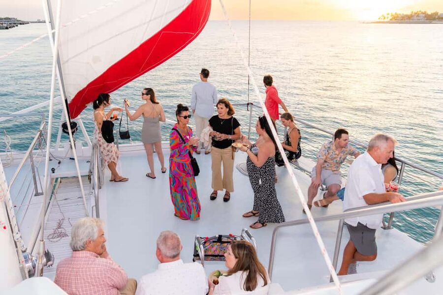 Key West: Sunset Sailing Trip with Open Bar, Food and Music - The sunset from the upper deck