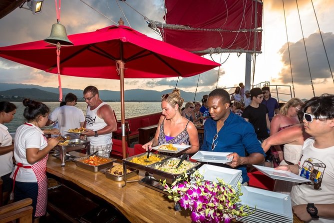 Koh Samui Romantic Sunset Cruise Tour By Red Baron Chinese Sailboat - Fishing, swimming, and time to slow down