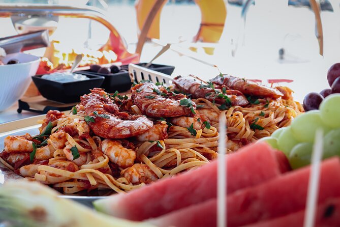 Kolimvari Shared Sailing Cruise to Agioi Theodoroi Island - Lunch after the swim
