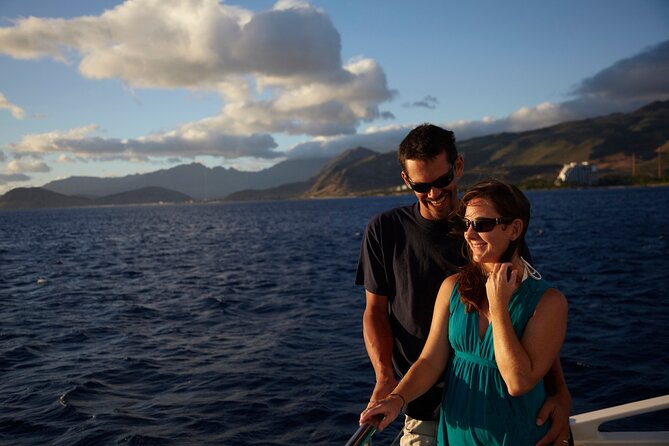 Kona Signature Catamaran Sunset Sail - Leaving Honokohau Harbor for the Kona Coast