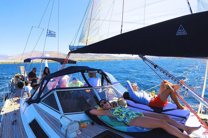 Kos: Small Group Full-Day Sailing with Meal, Drinks, & Swim - Pserimos from the water