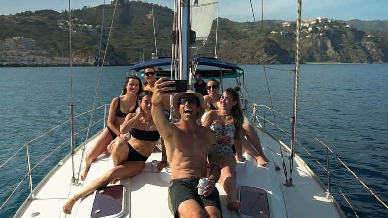 La Herradura: Sailing with a view of dolphins - The cliffs, coves, and clear water