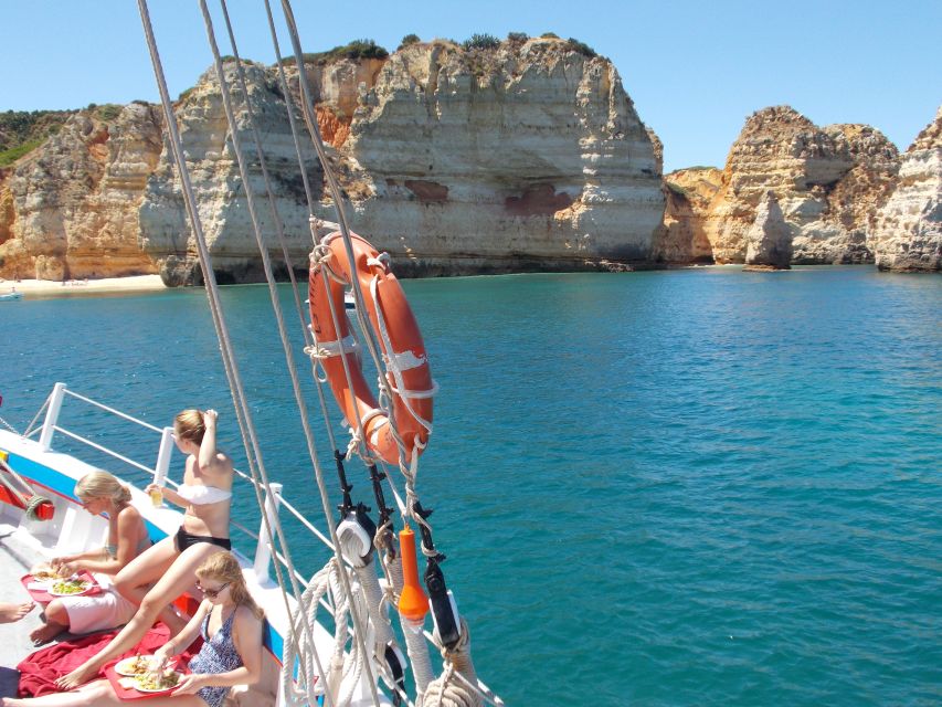 Lagos: Ponta Piedade Sail & Caves Cruise w/Portuguese Tapas - Swimming beside the boat