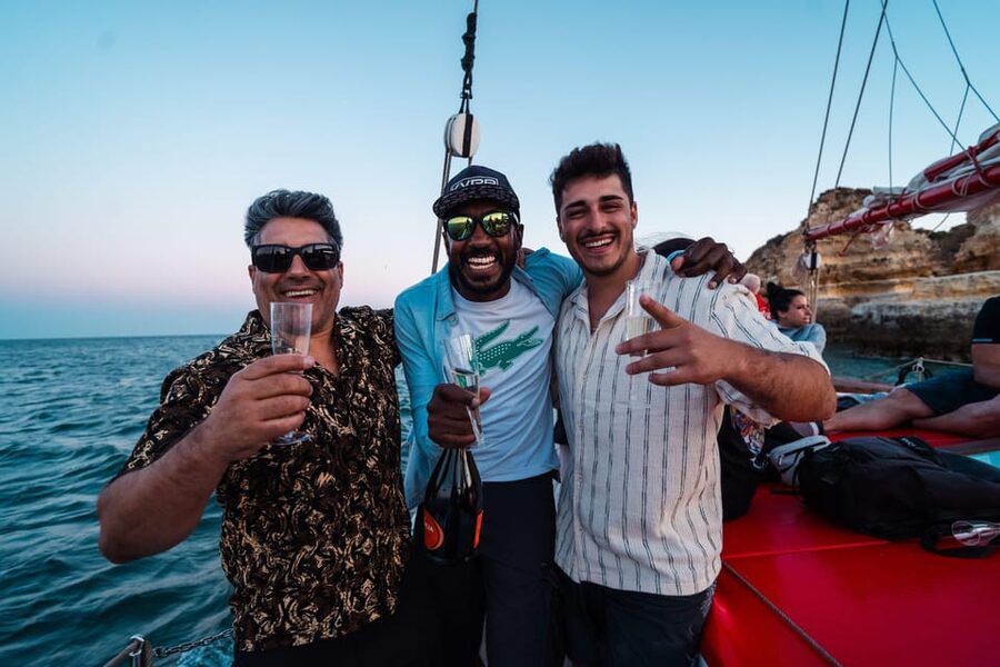 Lagos: Sunset Sail aboard a Traditional Boat with Prosecco - Leaving Lagos Marina as the day cools