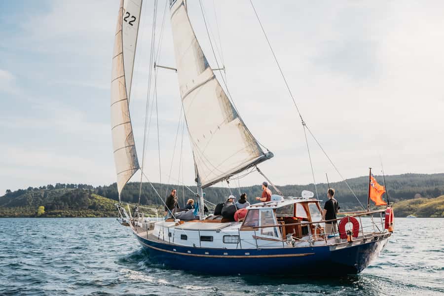 Lake Taupo: Classical Sailing to the Māori Rock Carvings - Seeing Ngātoroirangi from the water