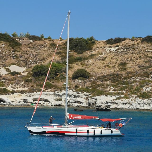 Lindos: Full-Day Private Sailing Cruise - Meeting the boat beside Lindos port