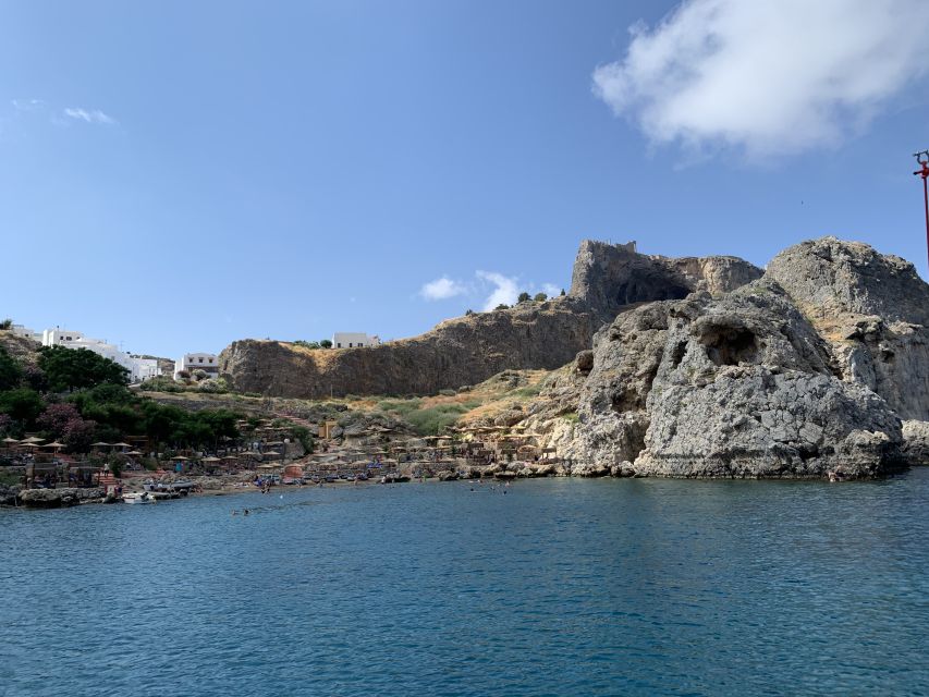 Lindos: Sailboat Cruise with Prosecco and more - Red Sand: an early swim and snorkel stop