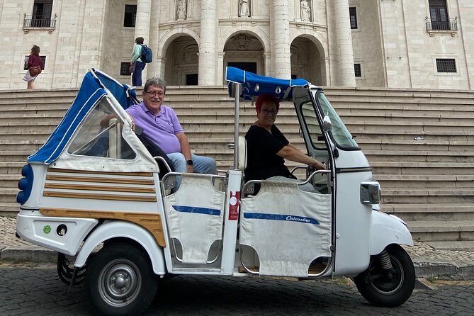 Lisbon Adventure: 2 Hours Tuk-Tuk Tours and 2 H Sunset Sailing - São Vicente, the Pantheon, and Alfama