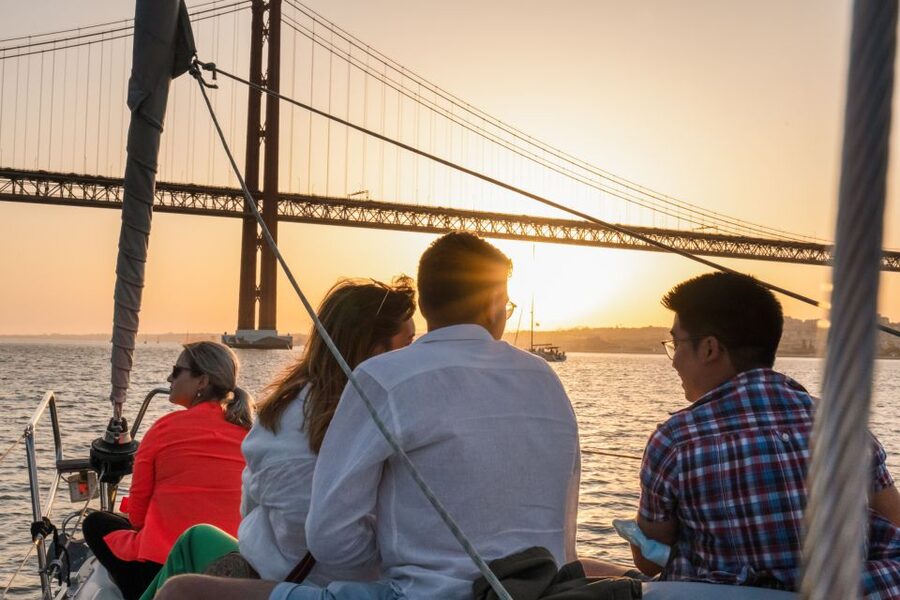 Lisbon: Daytime/Sunset/Night City Sailboat Tour with Drink - Belém Tower and Jerónimos Monastery from the water