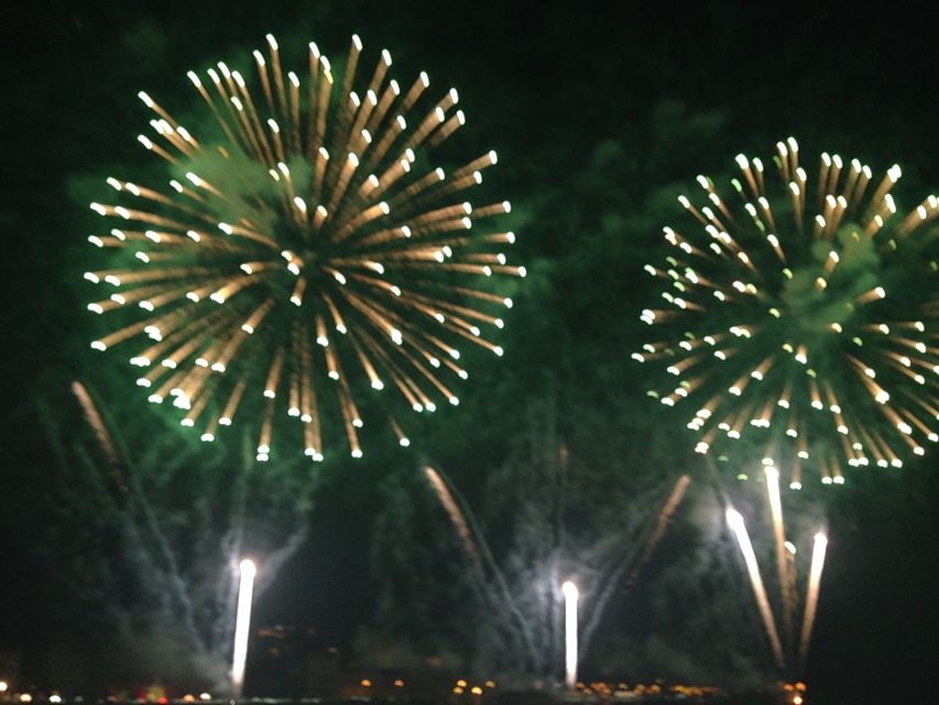 Lisbon: New Year’s Eve Fireworks Tagus River Sailing Cruise - Crossing the river toward Christ the King