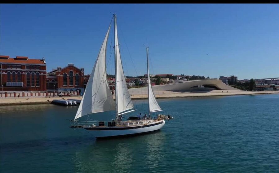 Lisbon: Private Party on a Vintage Sailboat - Leaving Doca de Espanhol for the Tagus