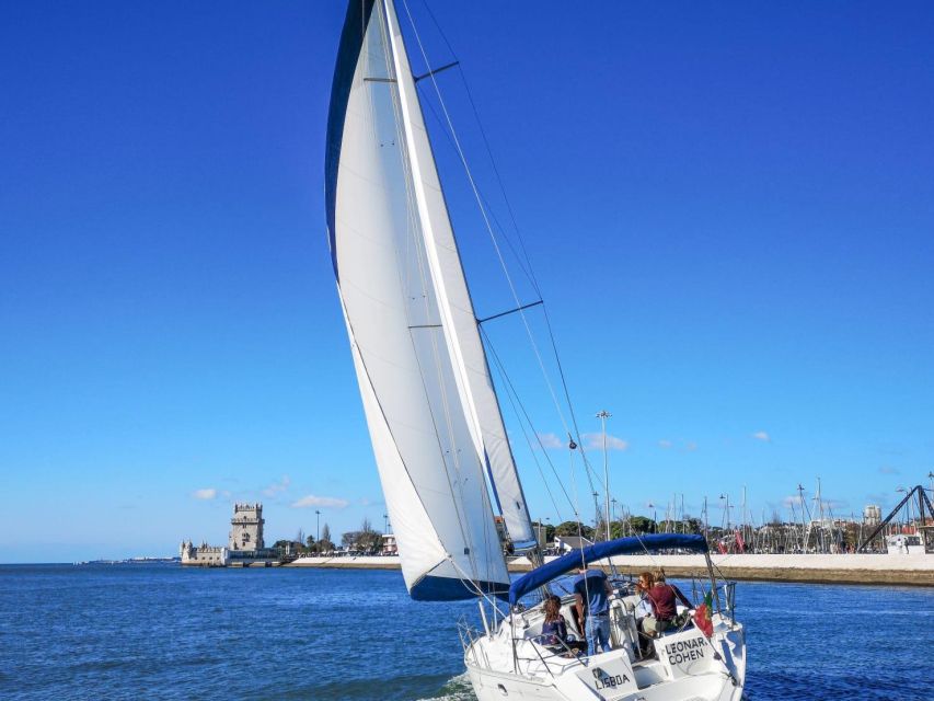 Lisbon: Yacht Sailing Tour With Portuguese Wine and History - Across the river toward Cristo Rei