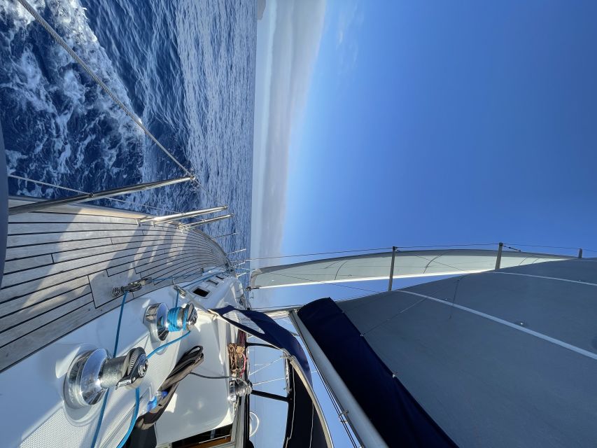 Madeira: Luxury Yacht & Sailing Sunset Tour - Fajã dos Padres from the water