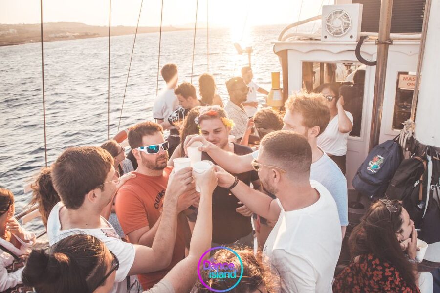 Malta: Sailboat Party with an Open Bar, Snack, and Swimming - Who will enjoy The Dance Island most
