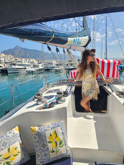Marbella, Port Banus : SAILING Tour on Private Sailing Boat - Swimming, snorkeling, and paddle surf