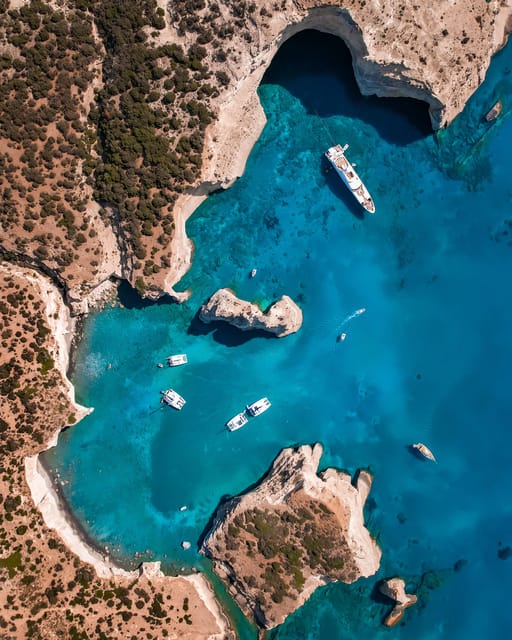 Milos: Full-Day Kleftiko Poliegos Sailboat Tour with Lunch - Poliegos and the final swims