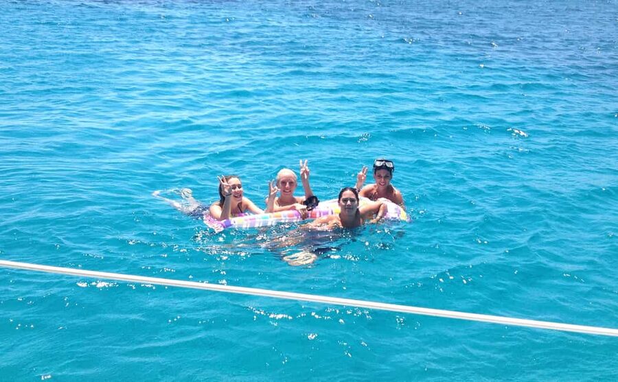 Mykonos: Sunset Sail Cruise to Rhenia, Beach Hopping, Dinner - Rhenia: two hours in clear Aegean water