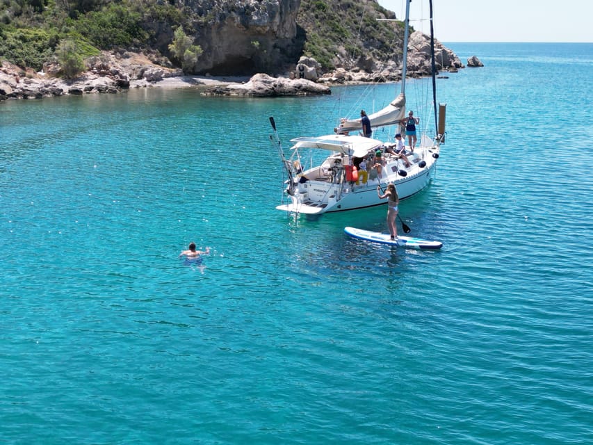 Nafplio Sun Sail Cruises | Semi-Private Half Day | Full Meal - Swimming near Xiropigado