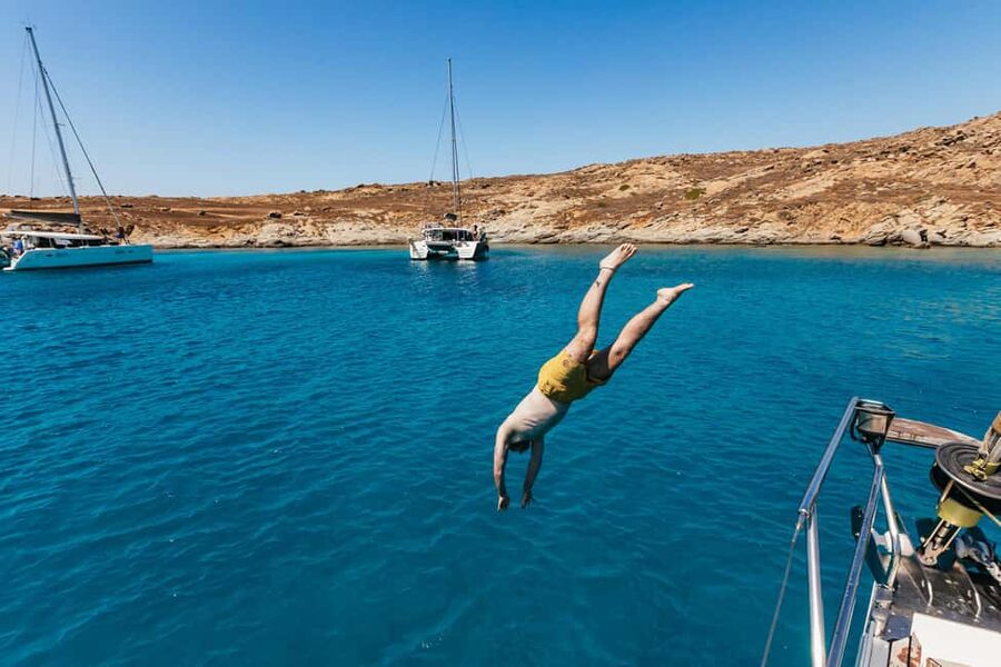 Naxos: Sailing Cruise with Lunch & Drinks - Greek lunch, fruit, and drinks