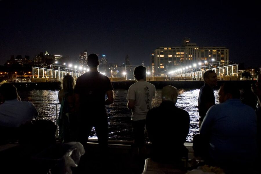 New York City Lights Schooner Cruise - Ellis Island and the route toward Lady Liberty