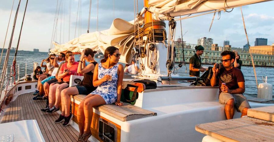 New York City: Sunset Sail Aboard a Schooner - Boarding at Pier 62 in Chelsea
