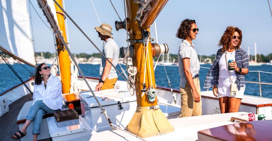 Newport: Sunset Sail on Schooner Madeleine - Meeting the Madeleine at Bowens Wharf