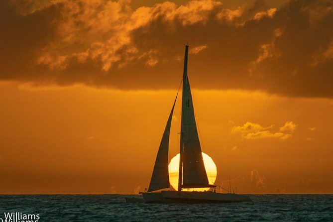 No1Sxm Sunset Sail Experience in St Maarten - A quiet sunset sail aboard a racing trimaran