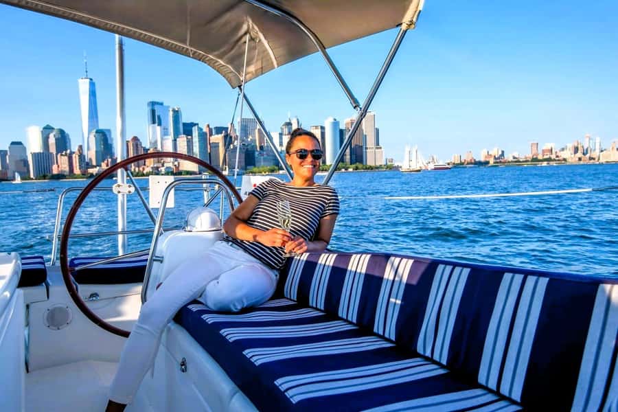 NYC: Private Champagne Sail to the Statue of Liberty - Three lounges, one small yacht