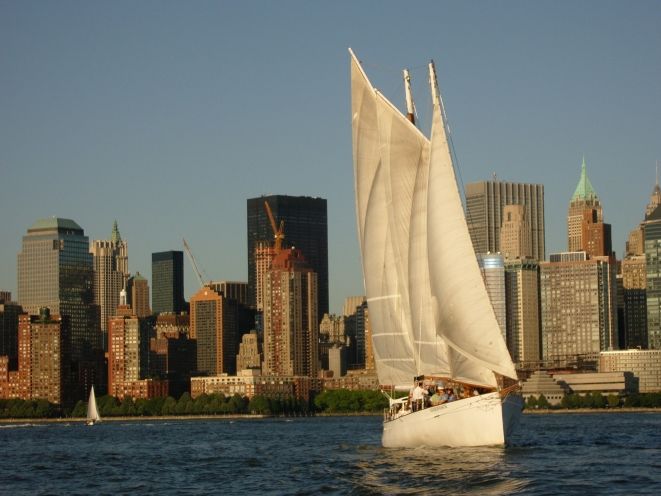 NYC: Sunset Sail Aboard Schooner Adirondack - Ellis Island and the harbor crossing