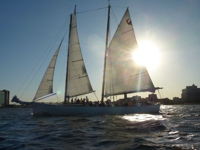 NYC: Sunset Sail Aboard Schooner Adirondack - The Statue of Liberty at sunset