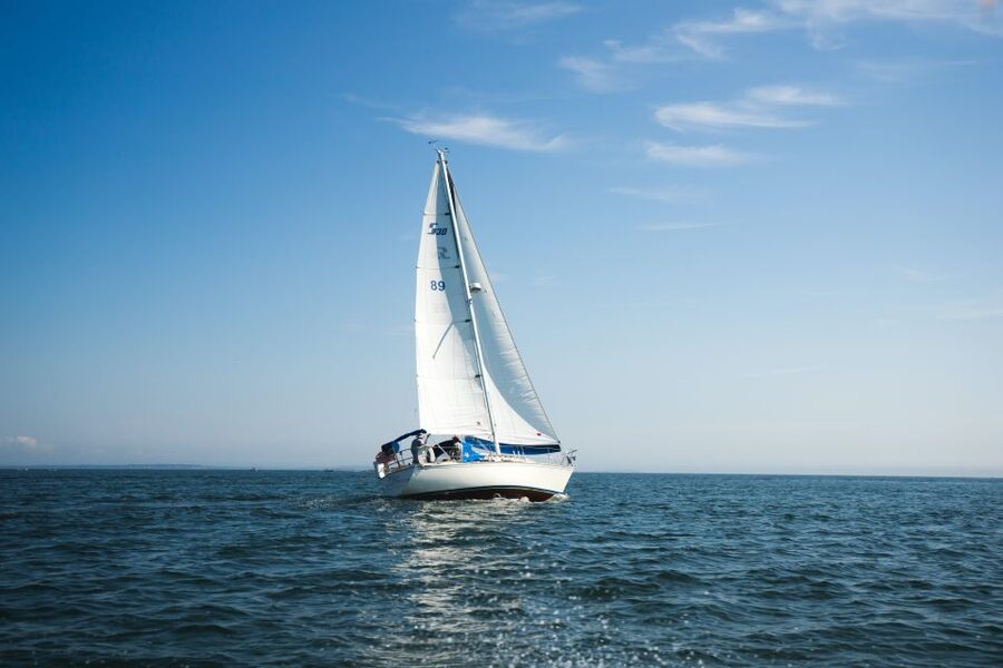Nydri: Full-Day Sailing Cruise with Swim Stops & Meal - The first swim stop and breakfast on board