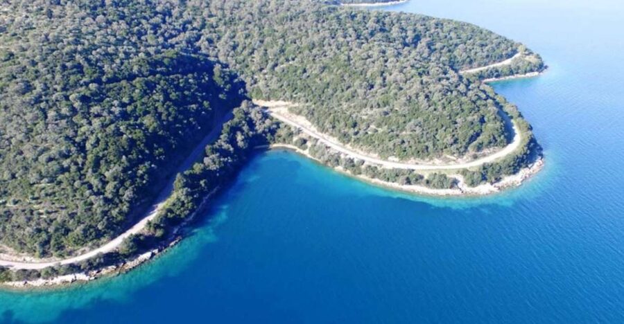 Nydri: Full-Day Sailing Cruise with Swim Stops & Meal - Leaving Nydri Bay with coffee in hand