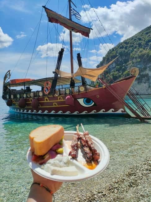 Nydri: Sailing Through History. Daily Cruise with Beach BBQ - A wooden warship sets the tone from Nydri