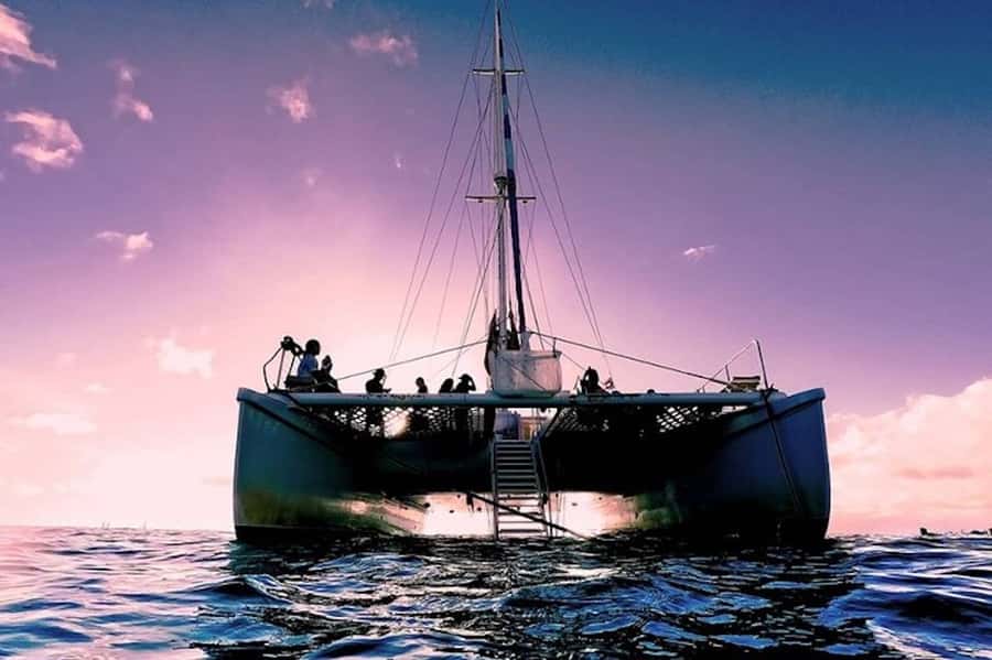 Oahu: Waikiki Sunset Catamaran Sail and Swim - The swim stop before sunset