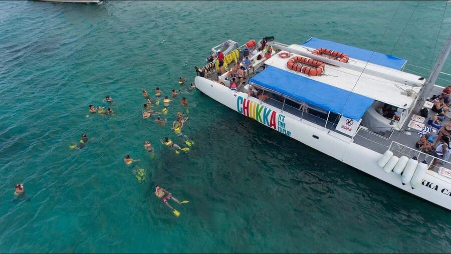 Ocho Rios: Catamaran Sail & Snorkel + Dunn's River Climb - A full Ocho Rios day in five hours